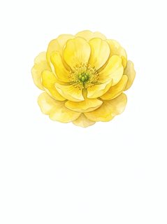 Yellow Buttercup Watercolor