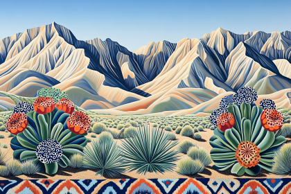 Desert Bloom Mountainscape