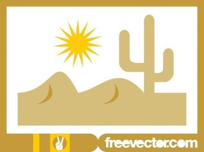 Desert Landscape Design Free Vector