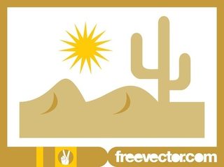 Desert Landscape Design Free Vector