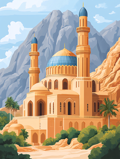 Desert Mosque Oasis