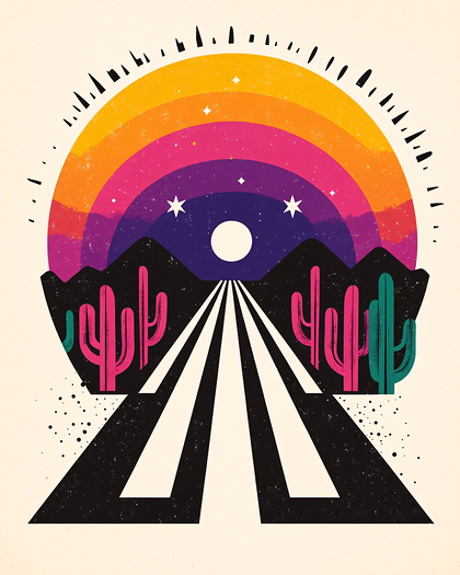 Desert Road Rainbow
