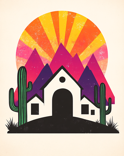 Desert Sunset Scene