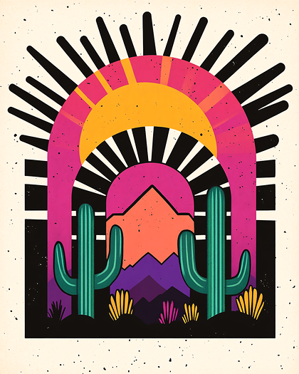 Desert Sunset Scene