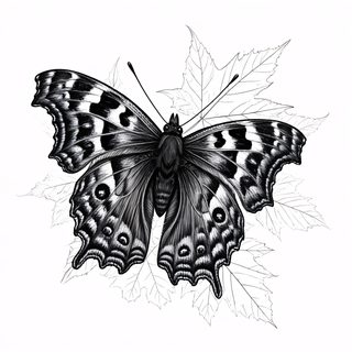 Monochromatic Butterfly Drawing