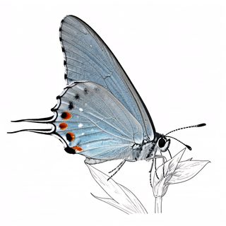 blue butterfly illustration