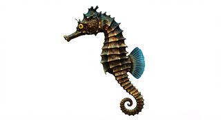 bronze metallic seahorse