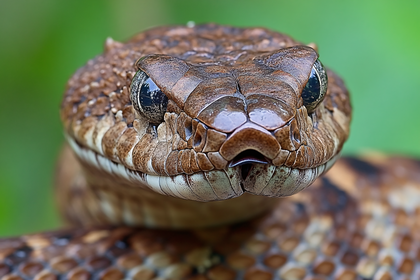 Detailed Close-up Of A Snake Head