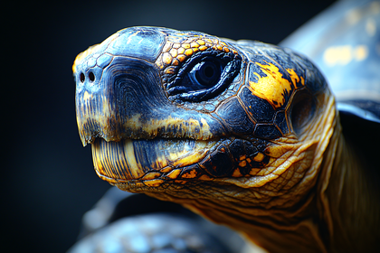 Detailed Close-Up of Turtle Head