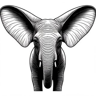 elephant head sketch