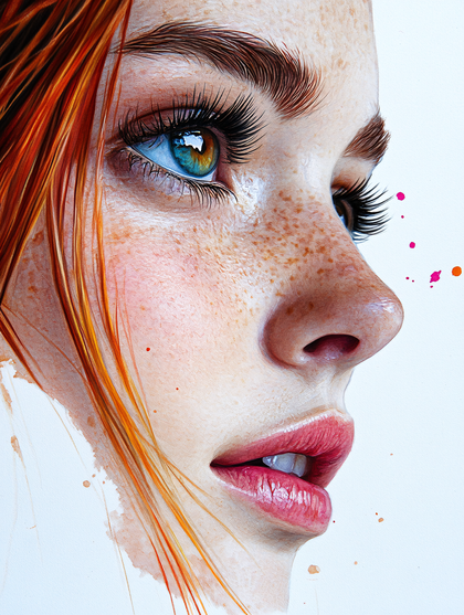 Detailed Freckled Portrait