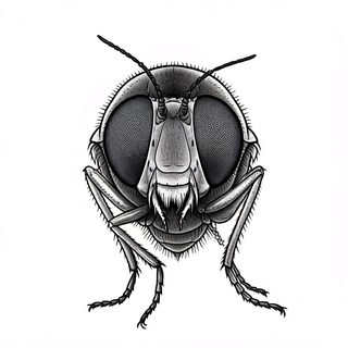 Insect Head Illustration
