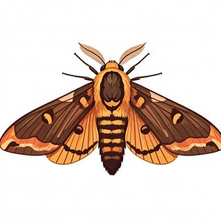 orange brown moth