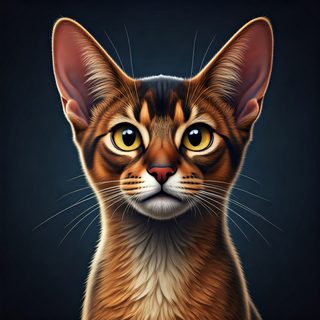 Abyssinian Cat Portrait