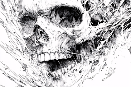 Detailed Skull Sketch