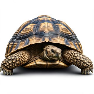 sulcata tortoise portrait
