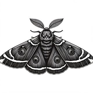 detailed moth illustration