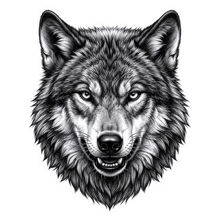 wolf head portrait