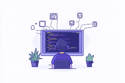 Developer Working on Computer