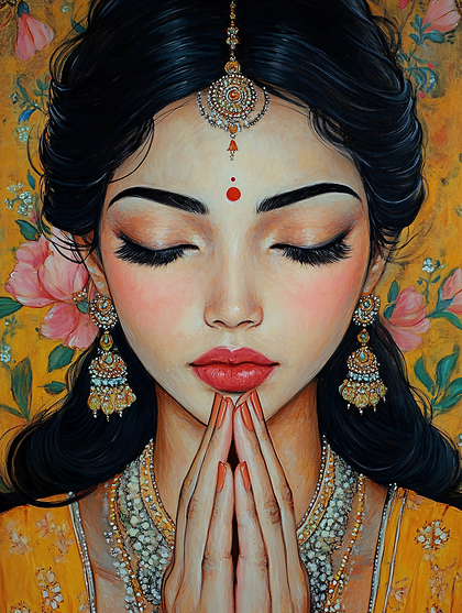 Devotional Indian Woman Portrait