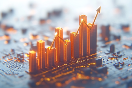Digital Growth Chart On Circuit Board