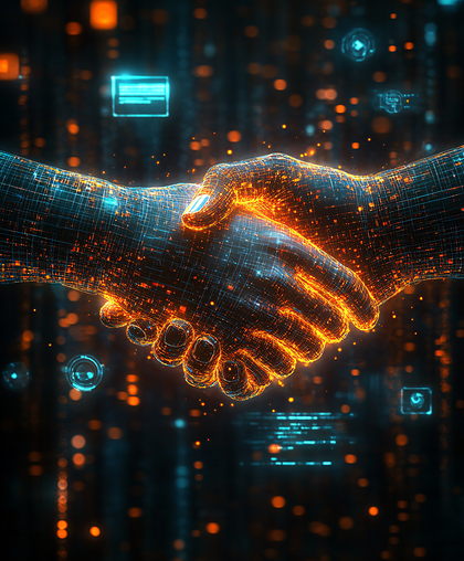 Digital Handshake Of Light
