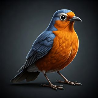 digital robin bird