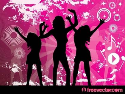 Disco Girls Free Vector