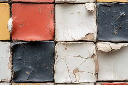 Distressed Colorful Ceramic Tiles