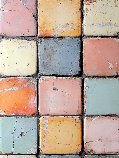 Distressed Pastel Tiles
