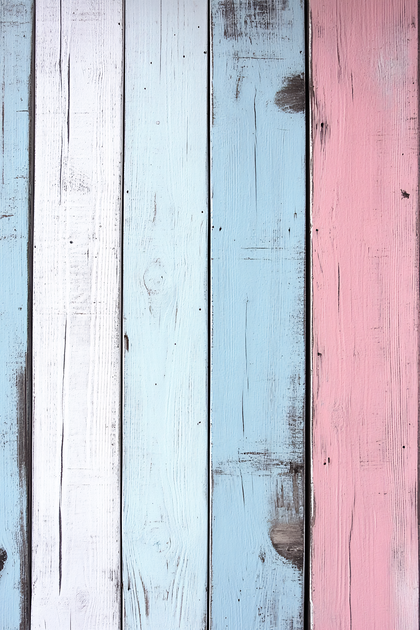 Distressed Pastel Wood Planks