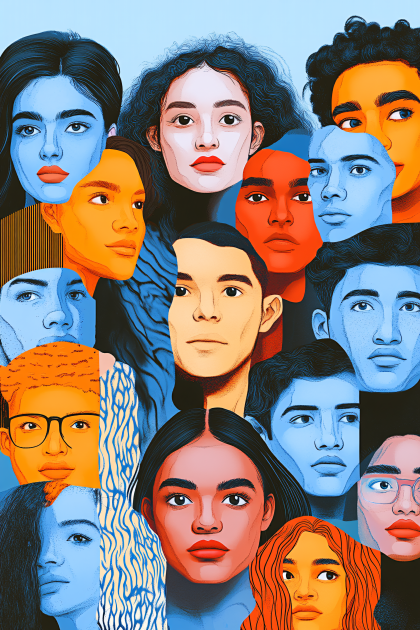Diverse Faces Collage