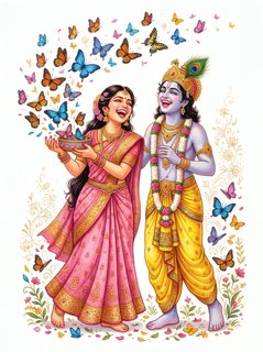 radha krishna butterflies