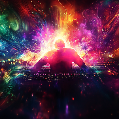 DJ In Cosmic Glow