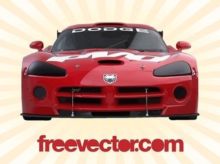 Dodge Viper Front View Free Vector