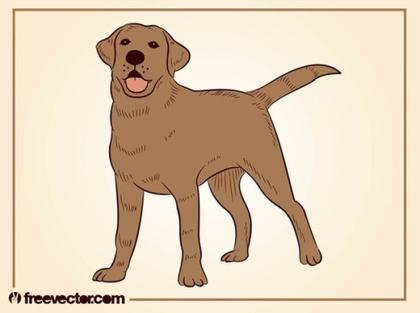 Dog Illustration Free Vector