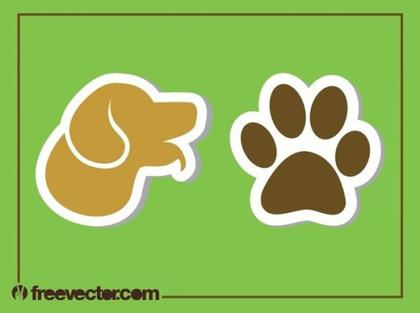 Dog Stickers Free Vector