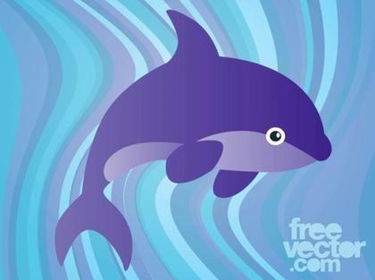 Dolphin Cartoon Free Vector