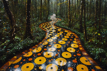 Donut Paved Path in Forest