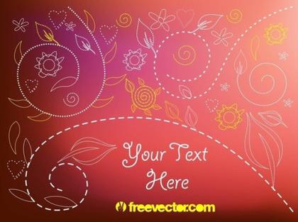 Doodles Card Free Vector