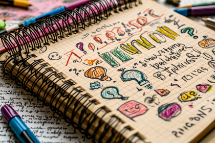 Doodles on a Spiral Notebook