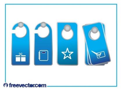 Door Hangers Set Free Vector