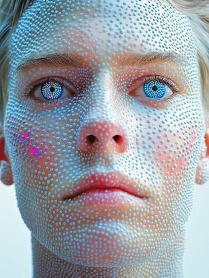 Dot Matrix Face Portrait
