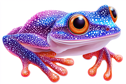 Dotted Frog Cartoon