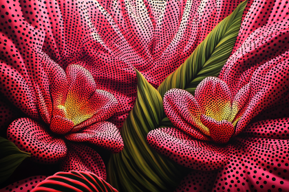 Dotted Pink Flowers