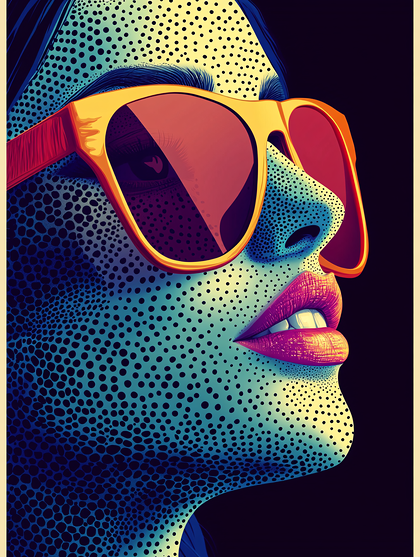 Dotted Pop Art Portrait