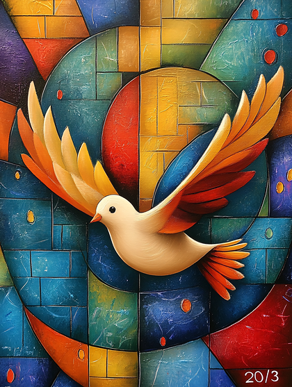 Dove in Geometric Abstraction