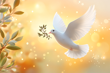 Dove of Peace with Olive Branch