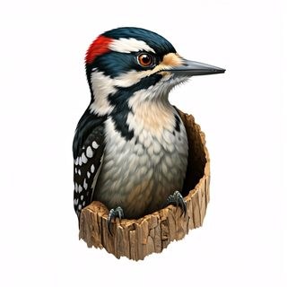 woodpecker in nest