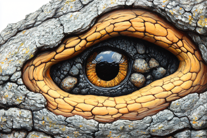 Intricate Dragon Eye Close-up